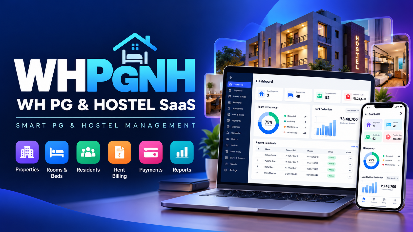 WHPGNH - WH PG & Hostel SaaS